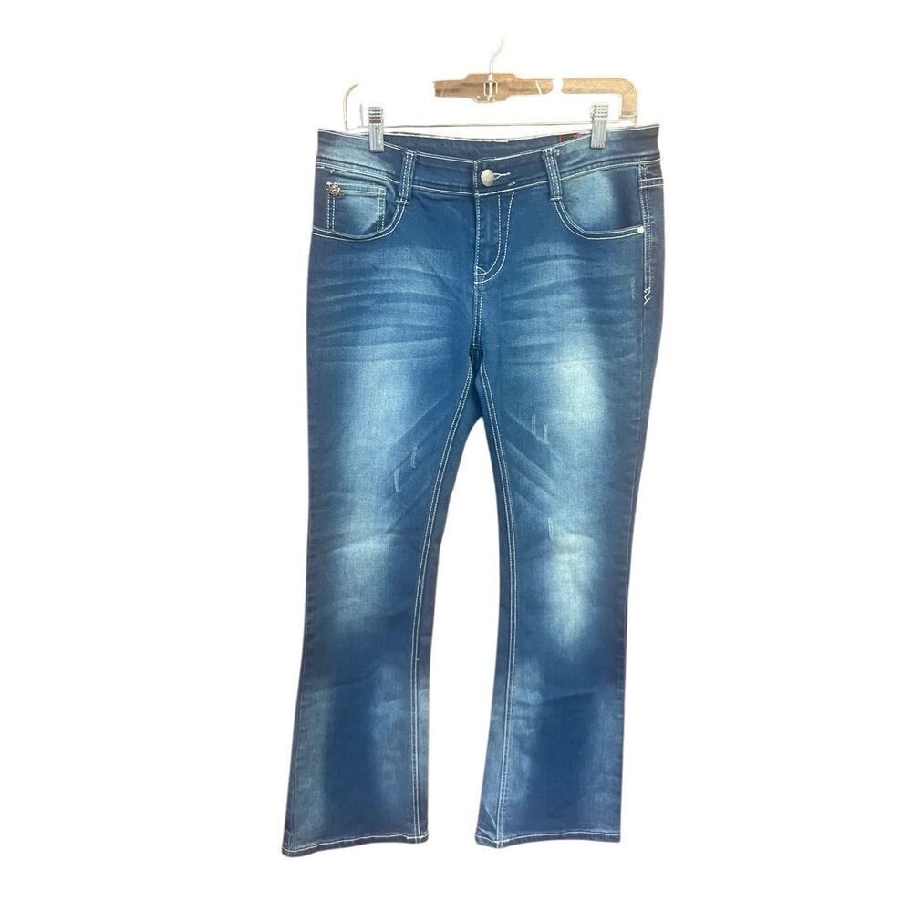 Red Label London distressed Woman’s Jeans Sz 29/32 * 9/10 Bootcut